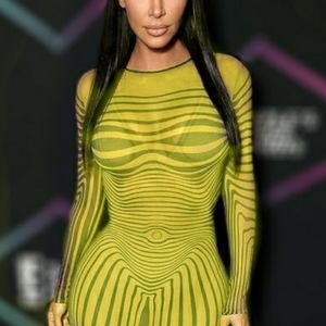 Kim sheer contour dress (neon)